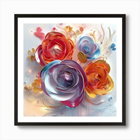 Bouquet Of Flowers Art Print