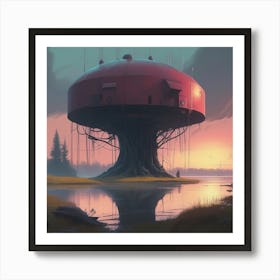 Tree House 1 Art Print