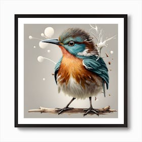 Kingfisher, Colorful Birds, Realistic oil painting of a colorful bird, Detailed avian artwork on canvas, Exquisite bird portrait in oil, Fine art print of bird in natural habitat, Oil painting of migratory birds, Feathered friends in oil on canvas, Unique bird art for home decor, Birdwatcher's delight in oil, Vibrant bird plumage in oil paint, Avian beauty captured in oil, Oil Painting, Bird Art, Wildlife Art, Avian Art, Nature Painting, Birds Of Prey, Feathered Friends, Colorful Birds, Birds In Art, Avian Beauty Fine Art Print Bird Lovers, Animal Art, Birdwatching, Birds of Instagram, Art Print