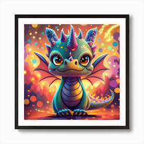 Cute Dragon 3 Art Print