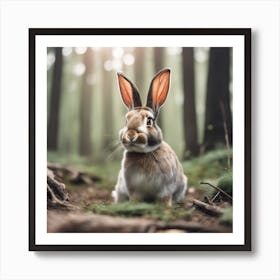 Rabbit In The Forest 129 Art Print