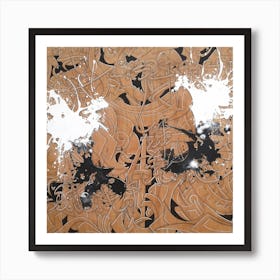 abstract caligraphy Art Print