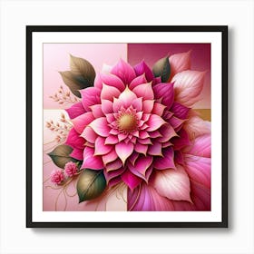 Dahlia Flower 12 Art Print