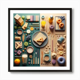 3d Food Photography Art Print