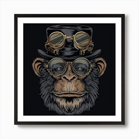 Steampunk Monkey 3 Art Print