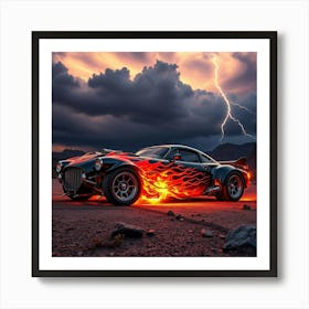 Wild Heavy Metal Car Art Print