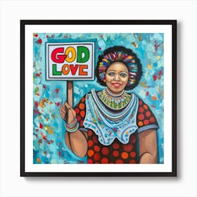 God Love 1 Art Print