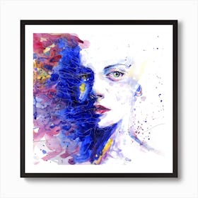 Watercolor Of A Woman 1 Art Print