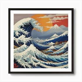 Great Wave Off Kanagawa 17 Art Print