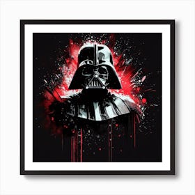 Darth Vader Paint Splatter Art Print Art Print