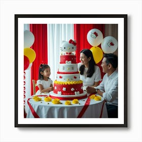 Hello Kitty Birthday Party 4 Art Print