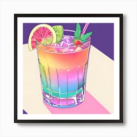 Rainbow Cocktail 2 Art Print