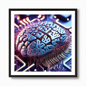 Artificial Intelligence Brain In Close Up 2023 11 04t115404 Art Print