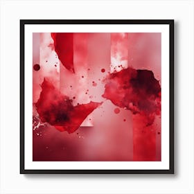 Abstract Minimalist Painting That Represents Duality, Mix Between Watercolor And Oil Paint, In Shade (21) Art Print