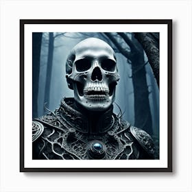 Skeleton In The Woods Art Print