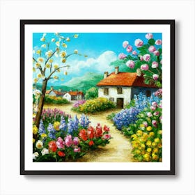 Garden Of Flowers Art Print