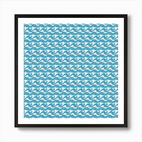 Blue Wave Sea Ocean Pattern Background Beach Nature Water Art Print