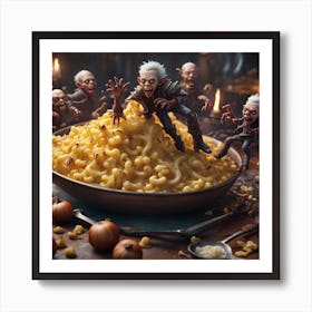 Zombie Macaroni And Cheese 1 Art Print