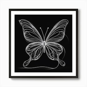 Butterfly Light Trace II Art Print