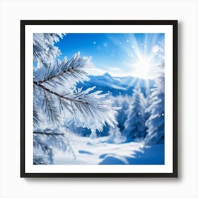 Crystal Snowfall Fresh Holiday Frost Icy Snowflake Texture Beautiful Light Season Hoar Fr (30) Art Print