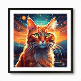 Cat In Space Art Print