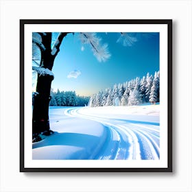 Snowy Landscape Art Print