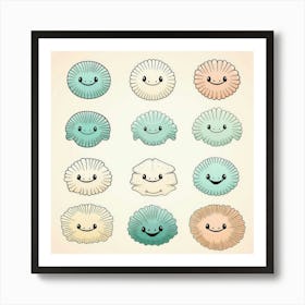 Cute Seashells Art Print