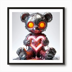 Teddy Bear With Heart 3 Art Print