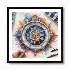 Fifty Seconds For Big Bang Watercolor 3 Art Print