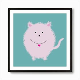 Valentine'S Day Animal Dog Cartoon Pomeranian Fur Art Print