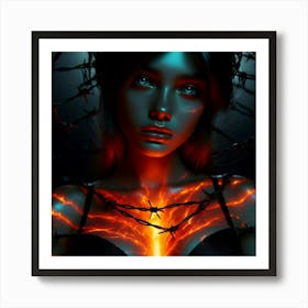 Heart on Fire Art Print