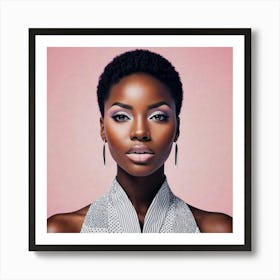 Black Woman With Makeup Art Print