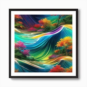 Rainbows And Trees Art Print