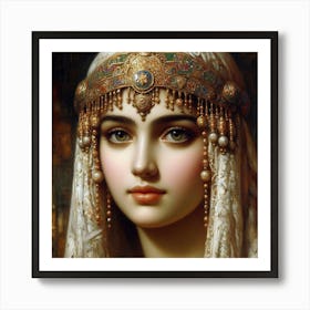 Arabic lady Art Print