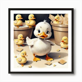 Ducklings 38 Art Print