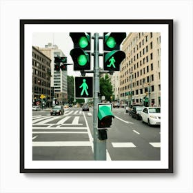 Pedestrian Crossing - Pedestrian Stock Videos & Royalty-Free Footage 1 Art Print