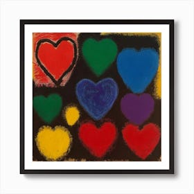 Hearts Art Print