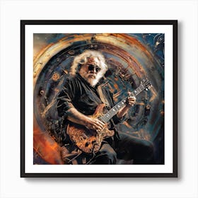 Jerry Garcia The Wheel Art Print