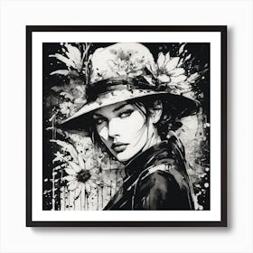 Girl In A Hat Art Print