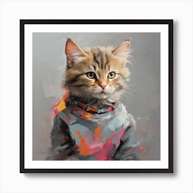 Kitty Painting Art Print