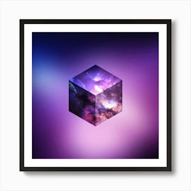 Cube In Space Art Print