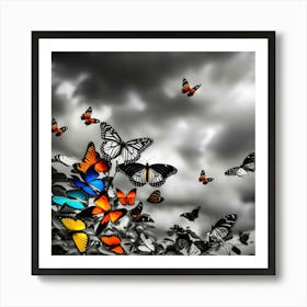 Butterfly Stock Videos & Royalty-Free Footage Art Print