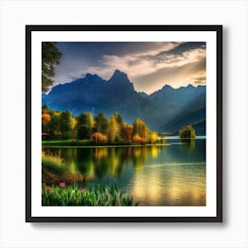 Lake In The Mountains 38 Art Print