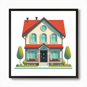 A Single-Family Home is a Residential Building That Was Designed for Occupancy by a Single Household or Family. The Term Single-Family Home Usually Refers to a Detached House, but It Can Also Refer to a Townhouse, Row House, or Other Type of Attached Housing. Single-Family Homes Are Typically Owned by the Occupants, but They Can Also Be Rented. Art Print