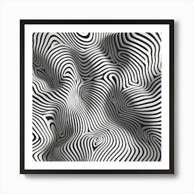 Abstract Wavy Lines 12 Art Print