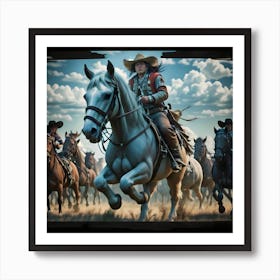 Red Dead Redemption Cowboys Art Print