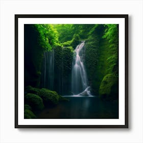 Waterfall In The Forest Art Print