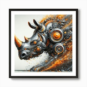 Rhino - Digital Art 1 Art Print