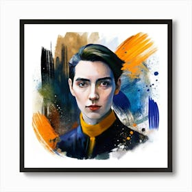 Girl In A Suit Art Print