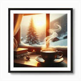 Coffee Cup On A Window Sill 11 Art Print